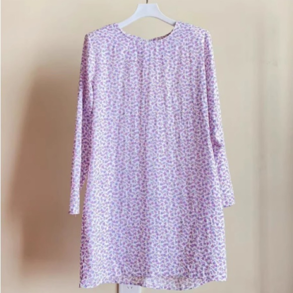 Lilac Floral Long Sleeve Tunic